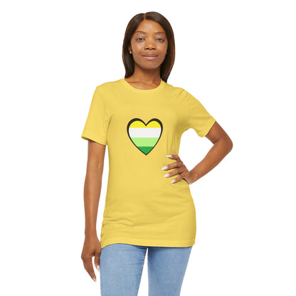 Gender Neutral Pride Flag Heart T-Shirt – Unisex LGBTQ+ Graphic Tee - WhimSpin - https://whimspin.com