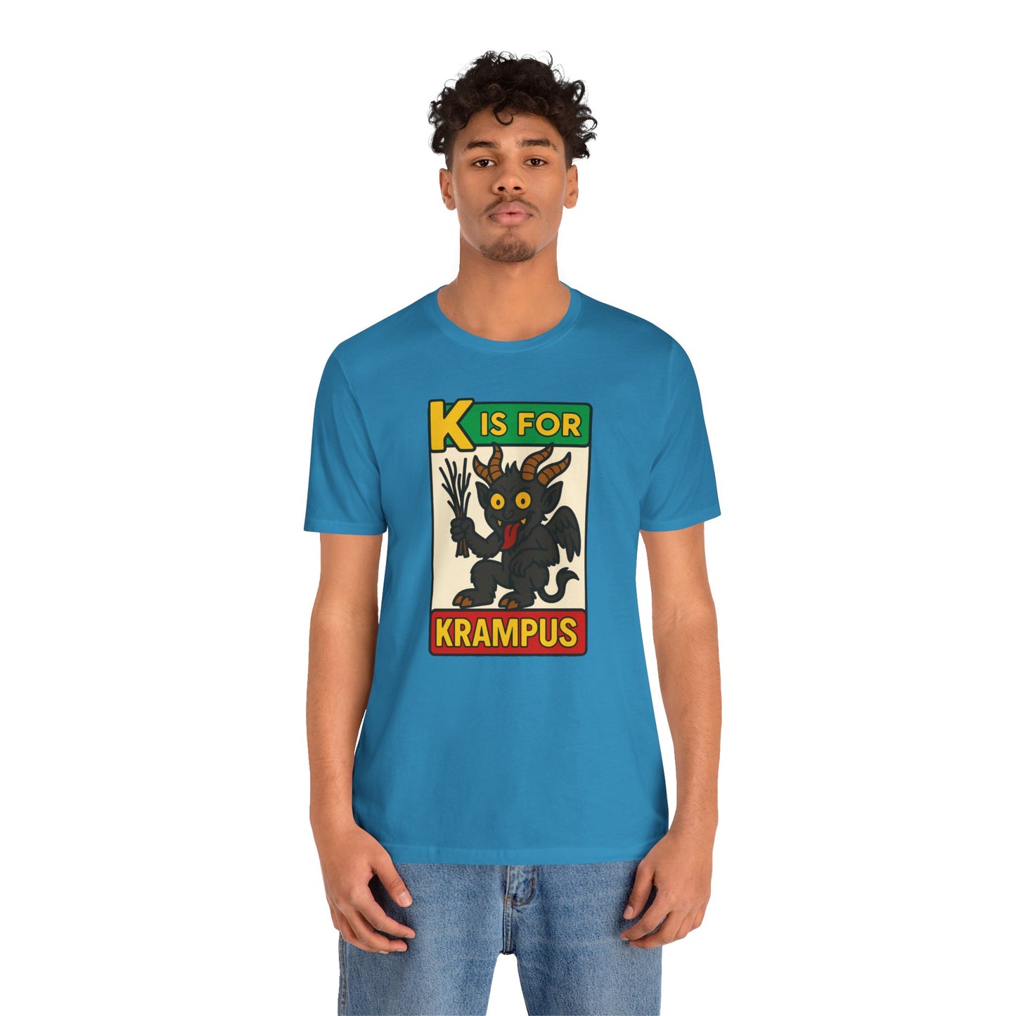 Krampus Alphabet Tee - "K is for Krampus" Holiday Graphic T-Shirt