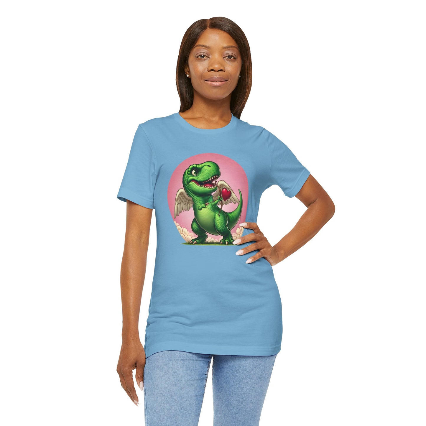 Cupidsaurus Rex T-Shirt – Funny Dinosaur Cupid Valentine’s Day Tee