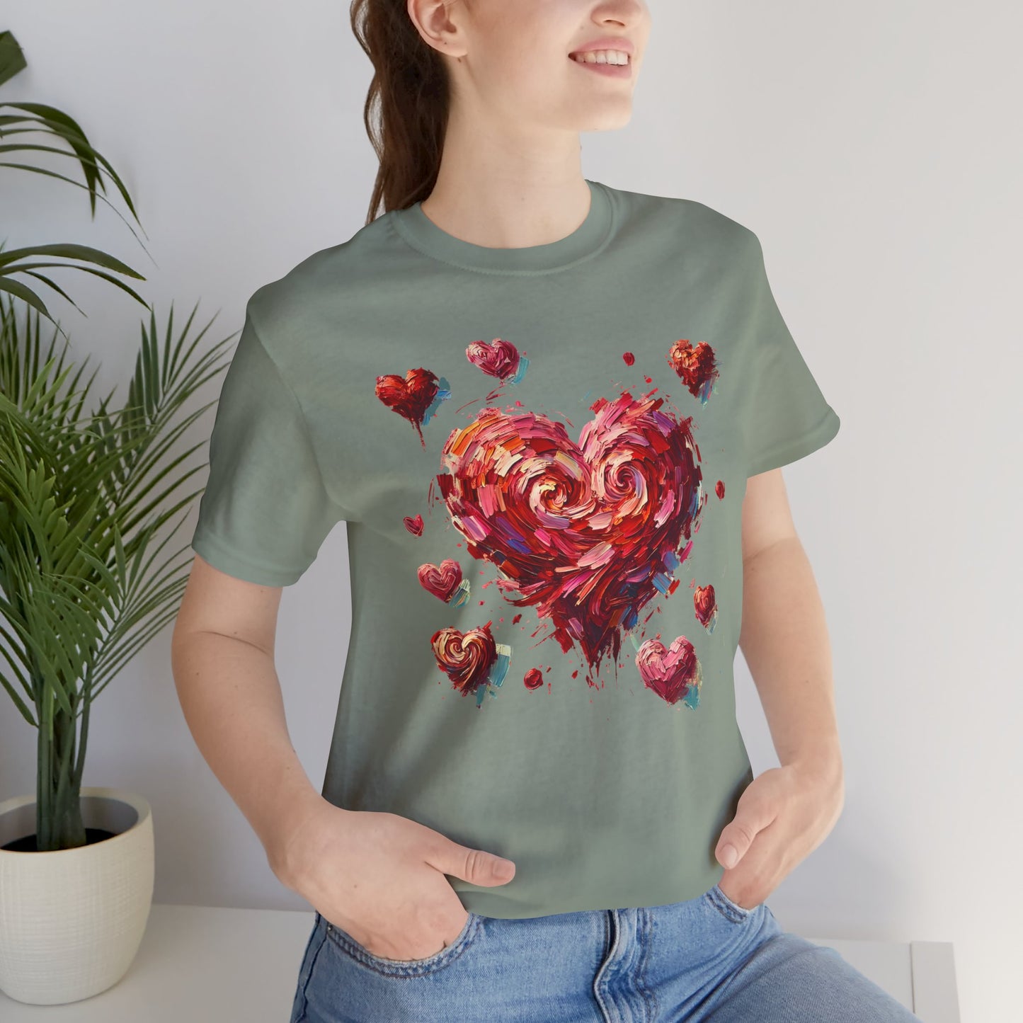 Impressionistic Heart T-Shirt – Artistic Valentine's Day Tee