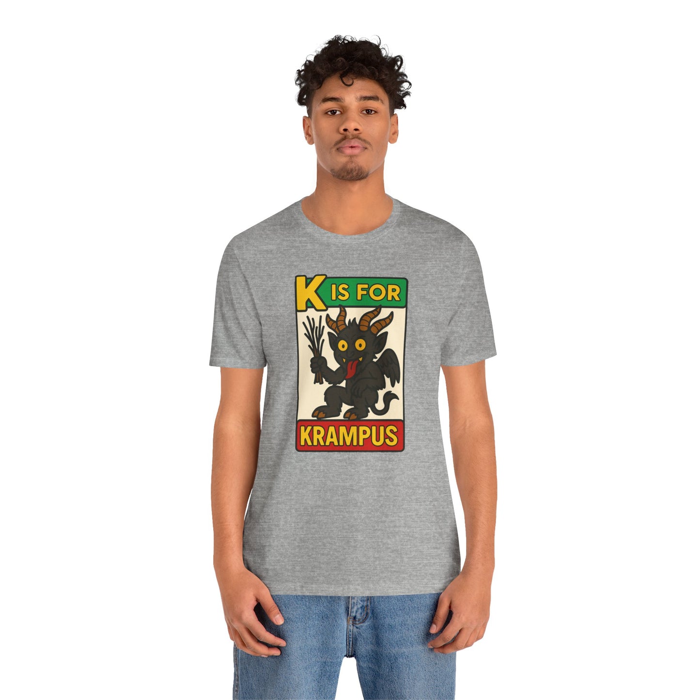 Krampus Alphabet Tee - "K is for Krampus" Holiday Graphic T-Shirt