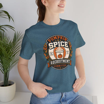 Pumpkin Spice Recruitment Committee T-Shirt – Funny Fall Tee