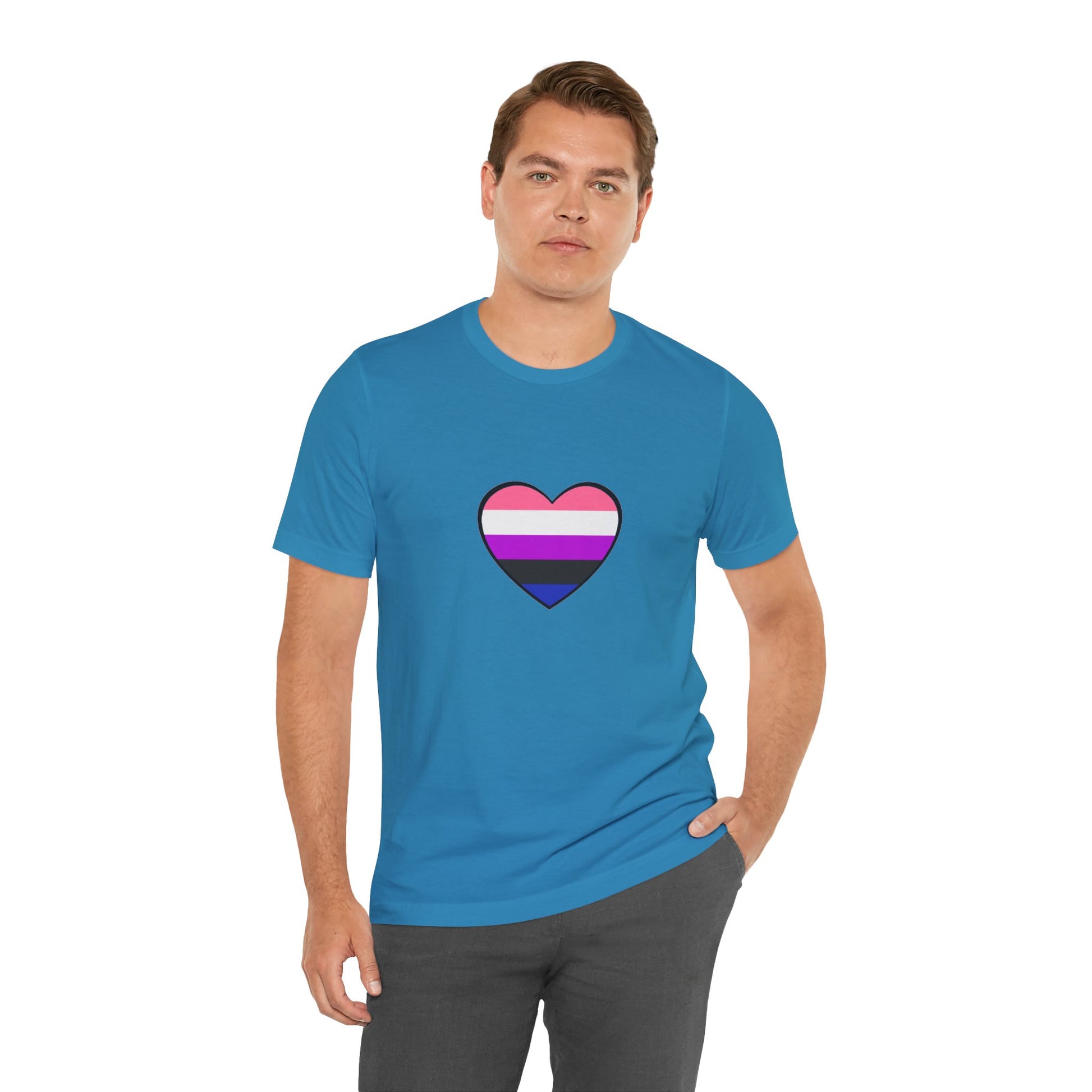 Genderfluid Pride Heart T-Shirt – Bold LGBTQIA+ Flag Tee - WhimSpin - https://whimspin.com
