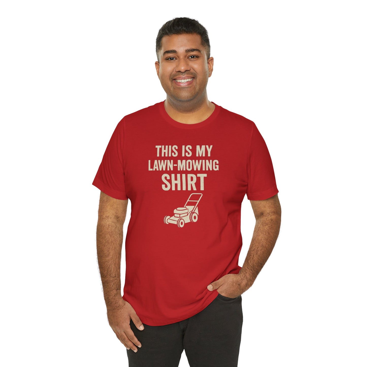 Lawn Mowing Tee – Funny Shirt Summer Yard Work T-shirt with Mower Graphic