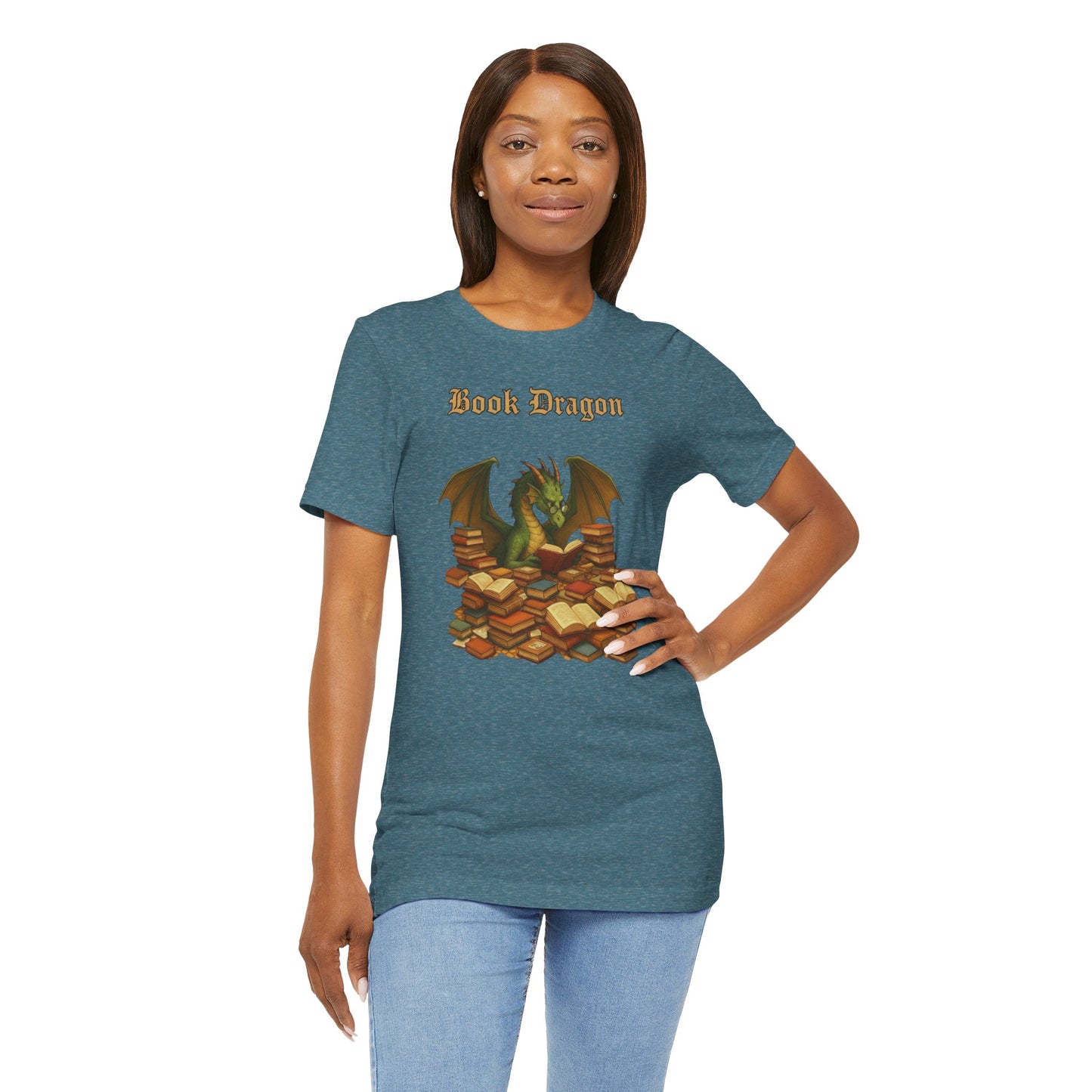 Book Dragon T-Shirt – Funny Book Lover Shirt & Gifts for Readers