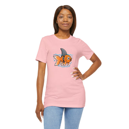 Goldfish Shark T-Shirt – Funny Fish Swimming  Graphic Tee