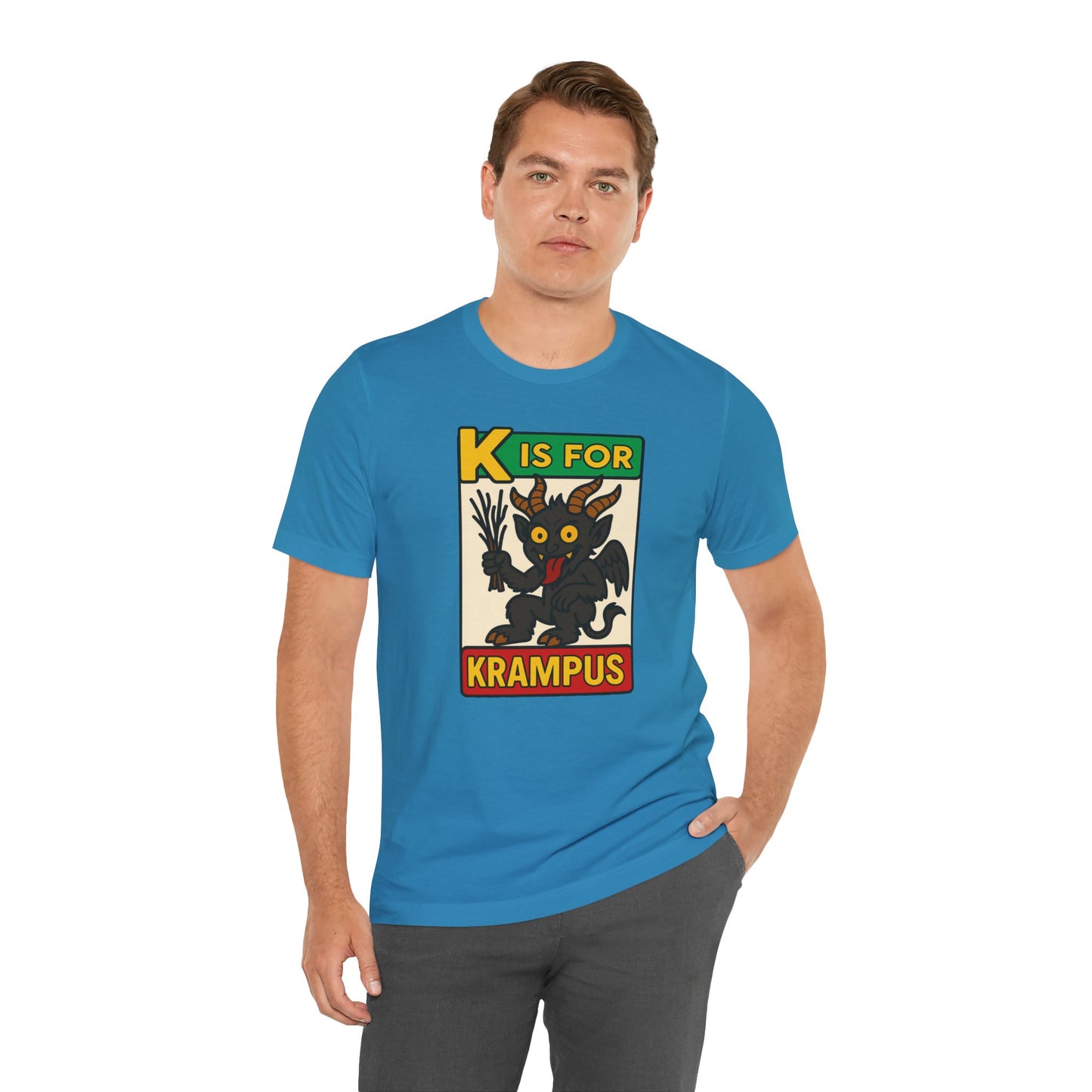 Krampus Alphabet Tee - "K is for Krampus" Holiday Graphic T-Shirt