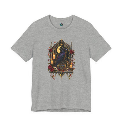 Raven’s Reliquary Tee – Gothic Moonlit Raven T-shirt
