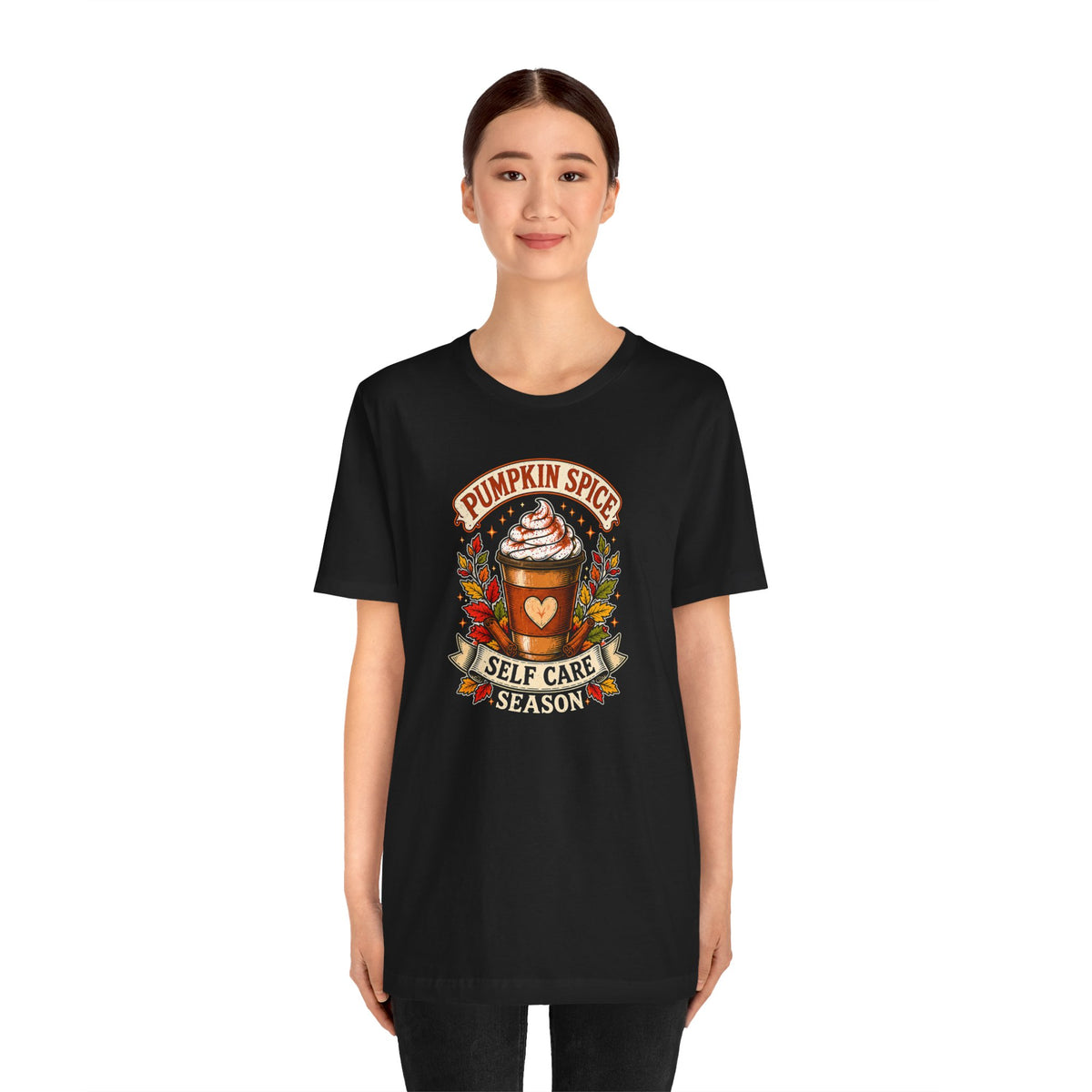 Pumpkin Spice Self Care Season T-Shirt – Funny Fall Coffee Tee