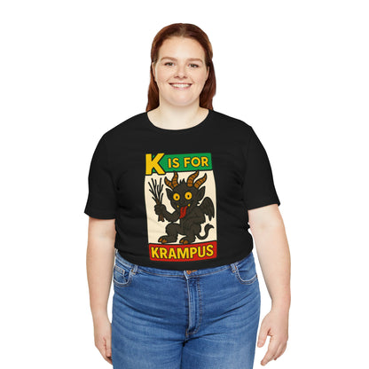 Krampus Alphabet Tee - "K is for Krampus" Holiday Graphic T-Shirt