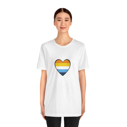 AroAce Flag Heart T-Shirt – Unisex LGBTQ+ Graphic Tee