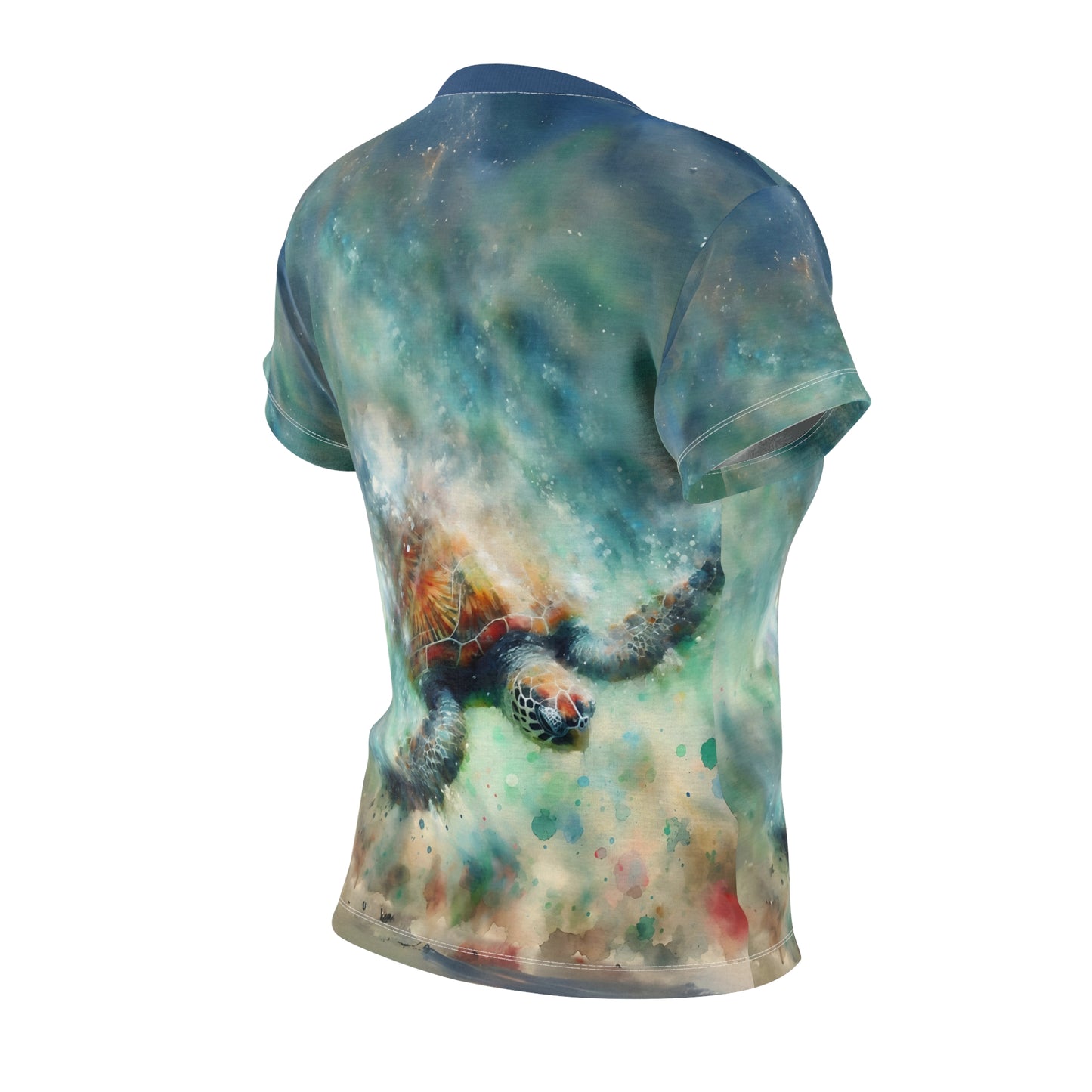 Watercolor Sea Turtle T-Shirt – Women’s Ocean-Inspired Graphic Tee