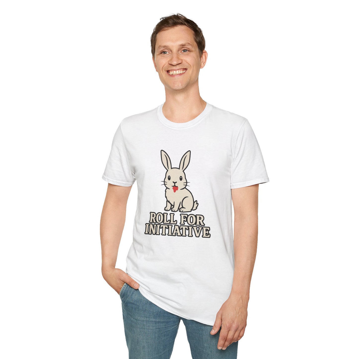 Roll for Initiative T-Shirt – Killer Bunny Humor Gaming Tee