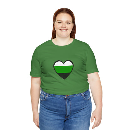 Neutrois Pride Flag Heart T-Shirt – Minimalist Gender Identity Tee