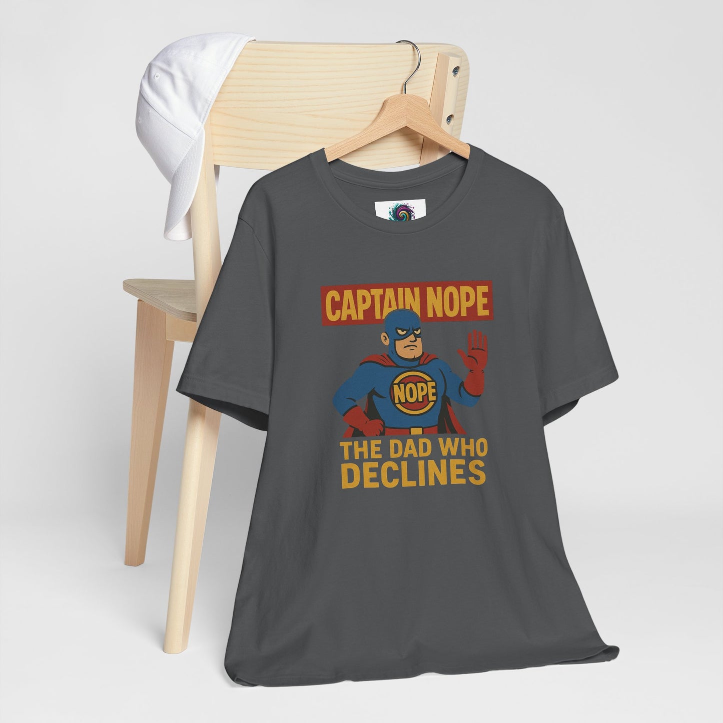 Captain Nope Dad T-Shirt – Funny Superhero Tee for Father Figures