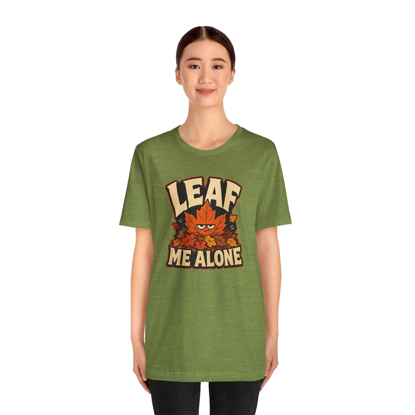 Leaf Me Alone T-Shirt – Funny Fall Introvert Leaves Tee