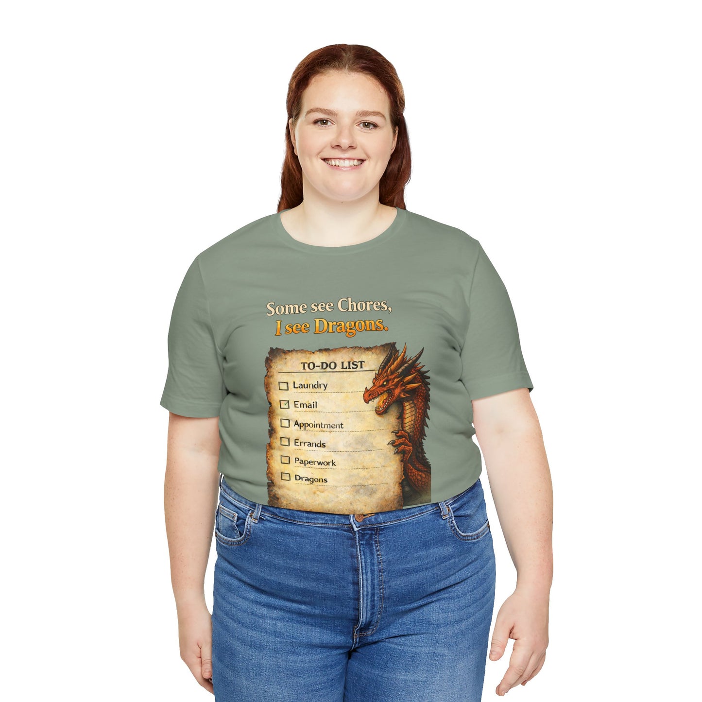 Some See Chores I See Dragons T-Shirt – Funny Fantasy Tee