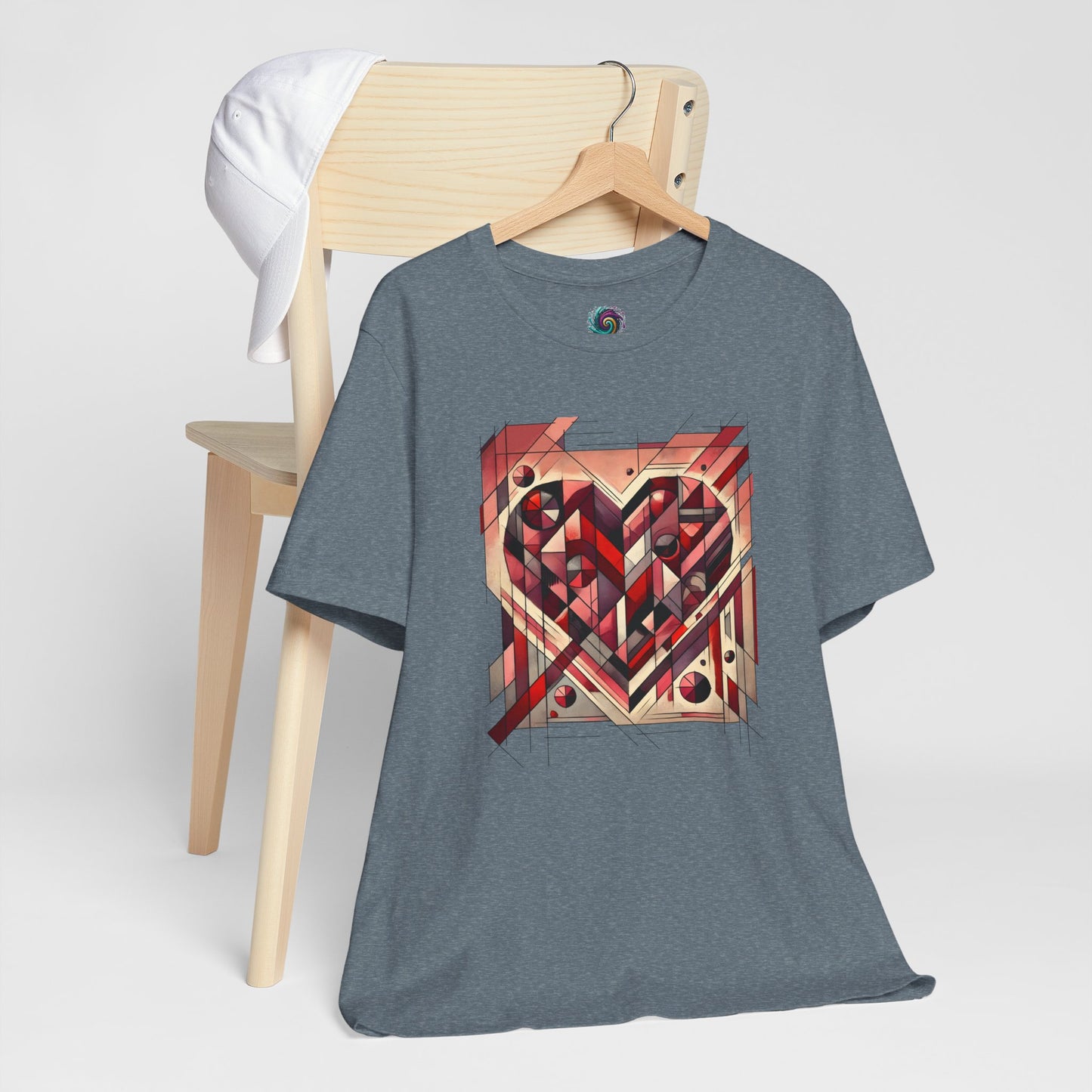 Cubist Heart T-Shirt – Modern Art Valentine's Day Graphic Tee