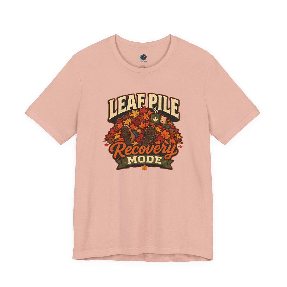 Leaf Pile Recovery Mode T-Shirt – Funny Fall Leaves Tee