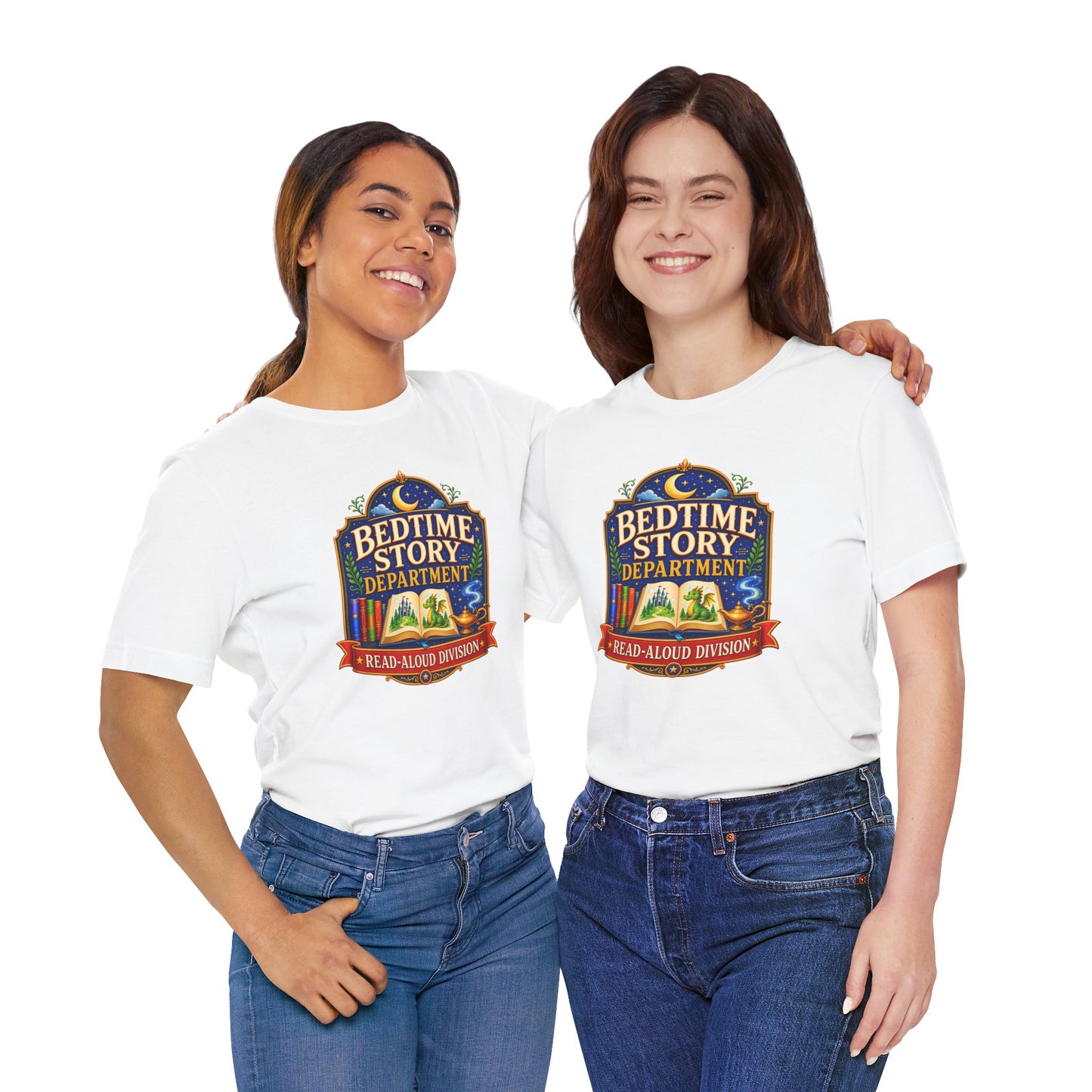 Bedtime Story Department T-Shirt – Read-Aloud Parent Tee