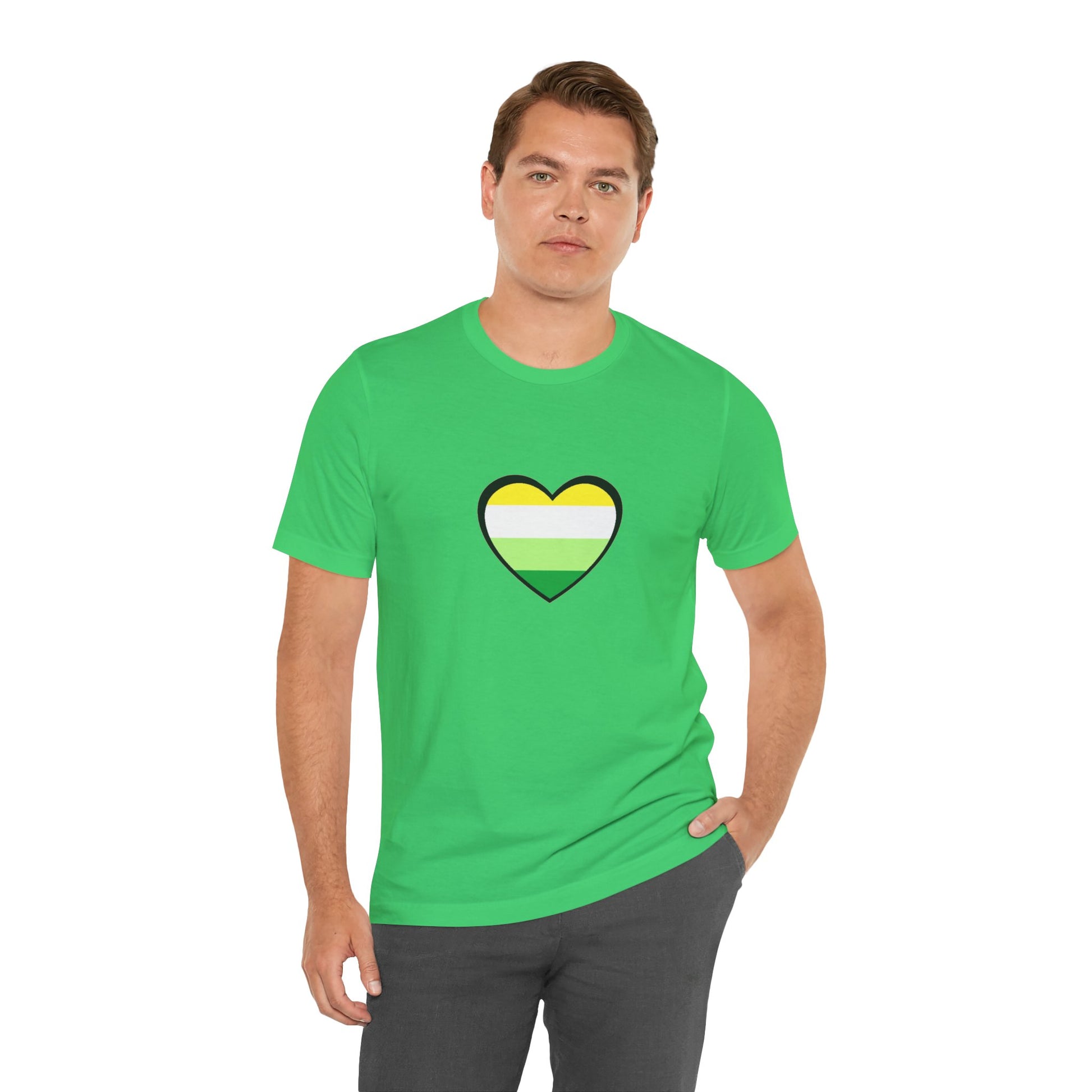 Gender Neutral Pride Flag Heart T-Shirt – Unisex LGBTQ+ Graphic Tee - WhimSpin - https://whimspin.com