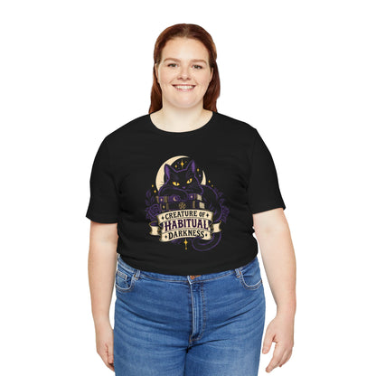 Creature of Habitual Darkness T-Shirt – Black Cat Goth Tee