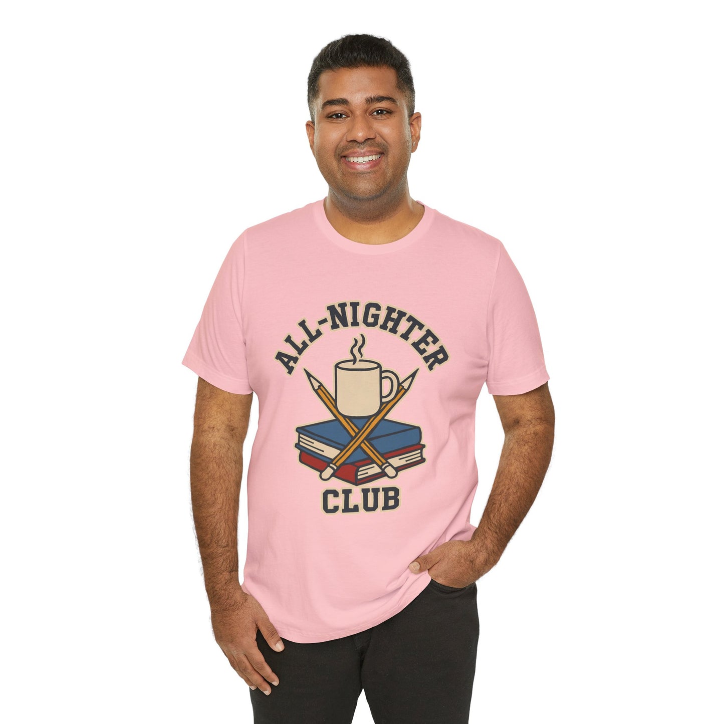 All-Nighter Club T-Shirt – Funny Caffeine & Study Tee for Night Owls