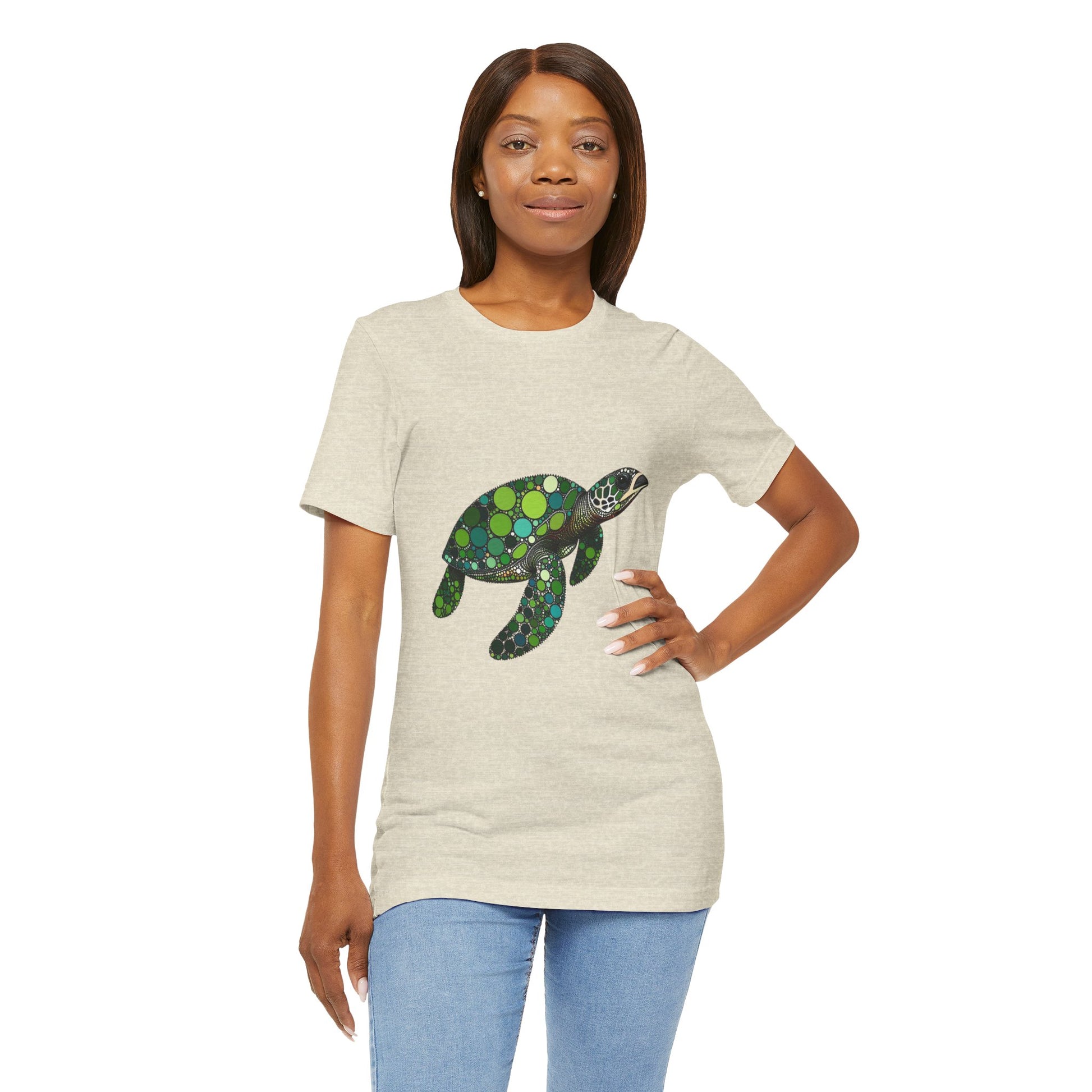 Geometric Sea Turtle T-Shirt – Eco Ocean Vibes Graphic Tee - WhimSpin - https://whimspin.com