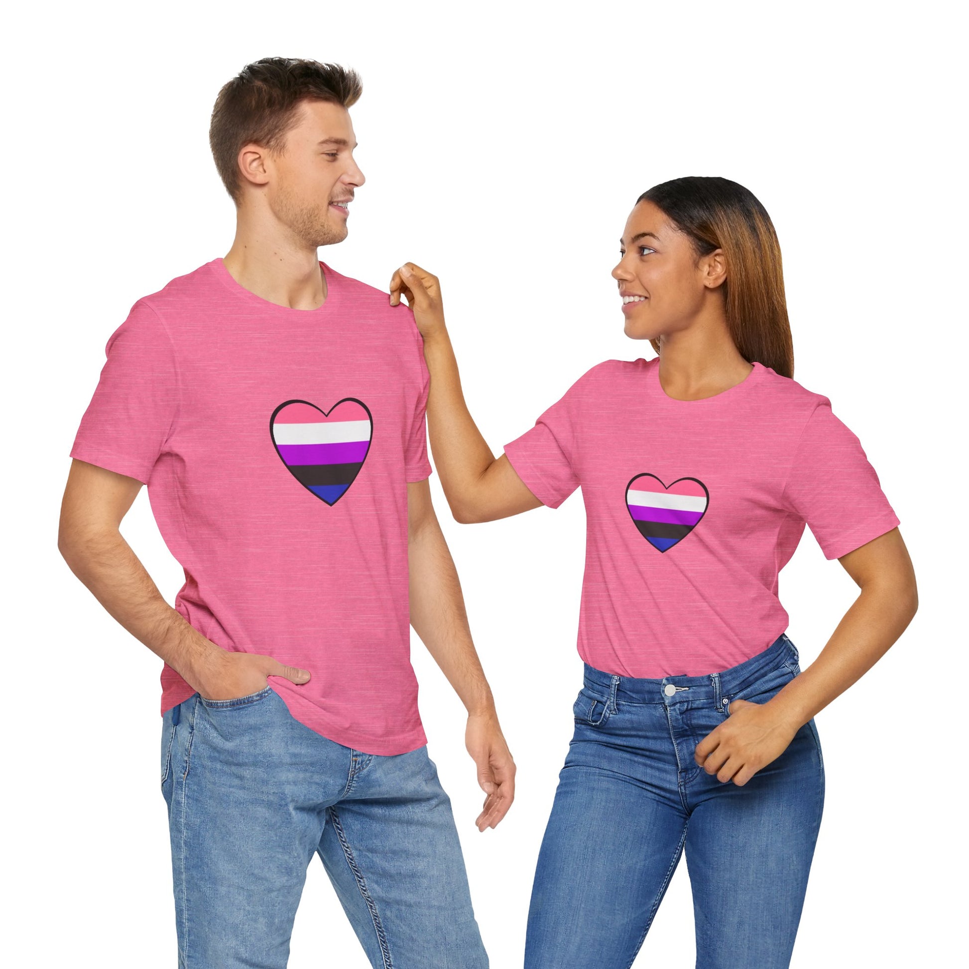Genderfluid Pride Heart T-Shirt – Bold LGBTQIA+ Flag Tee - WhimSpin - https://whimspin.com