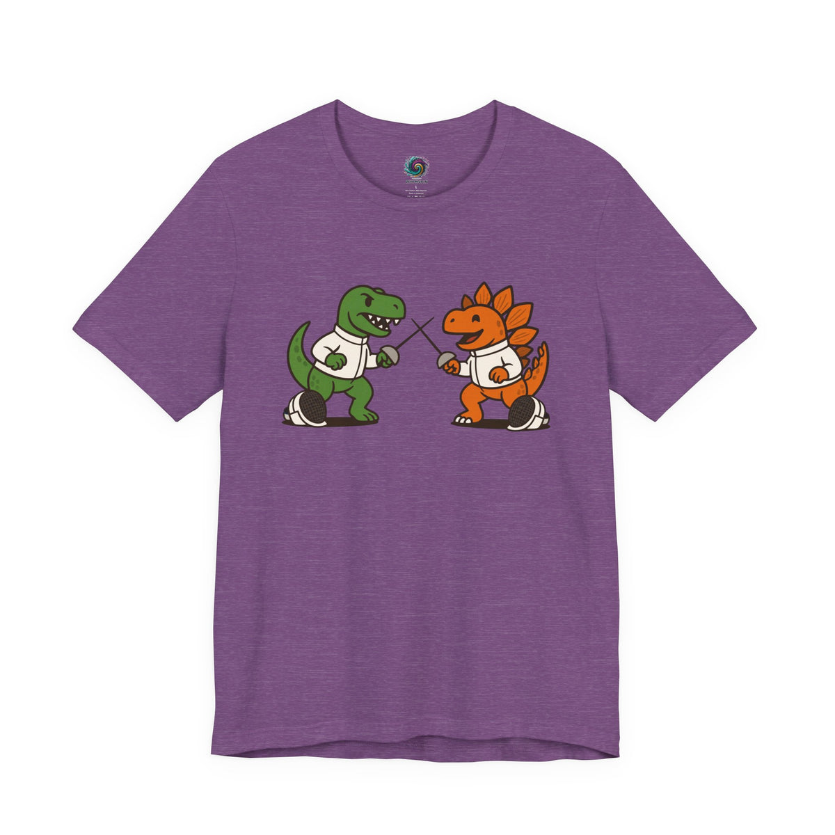 Dinosaur Fencing T-Shirt – T-Rex vs Stegosaurus Tee