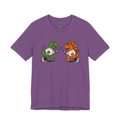 Dinosaur Fencing T-Shirt – T-Rex vs Stegosaurus Tee