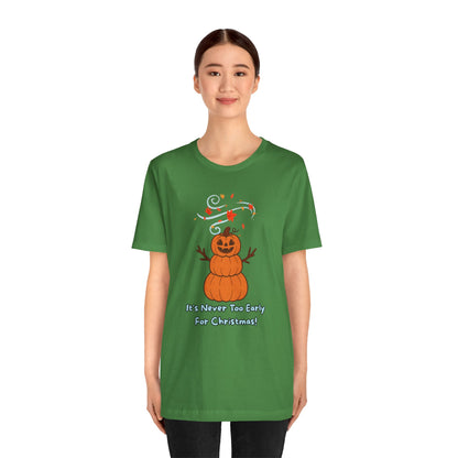 Pumpkin Snowman Shirt – Funny Halloween Christmas Mashup Tee