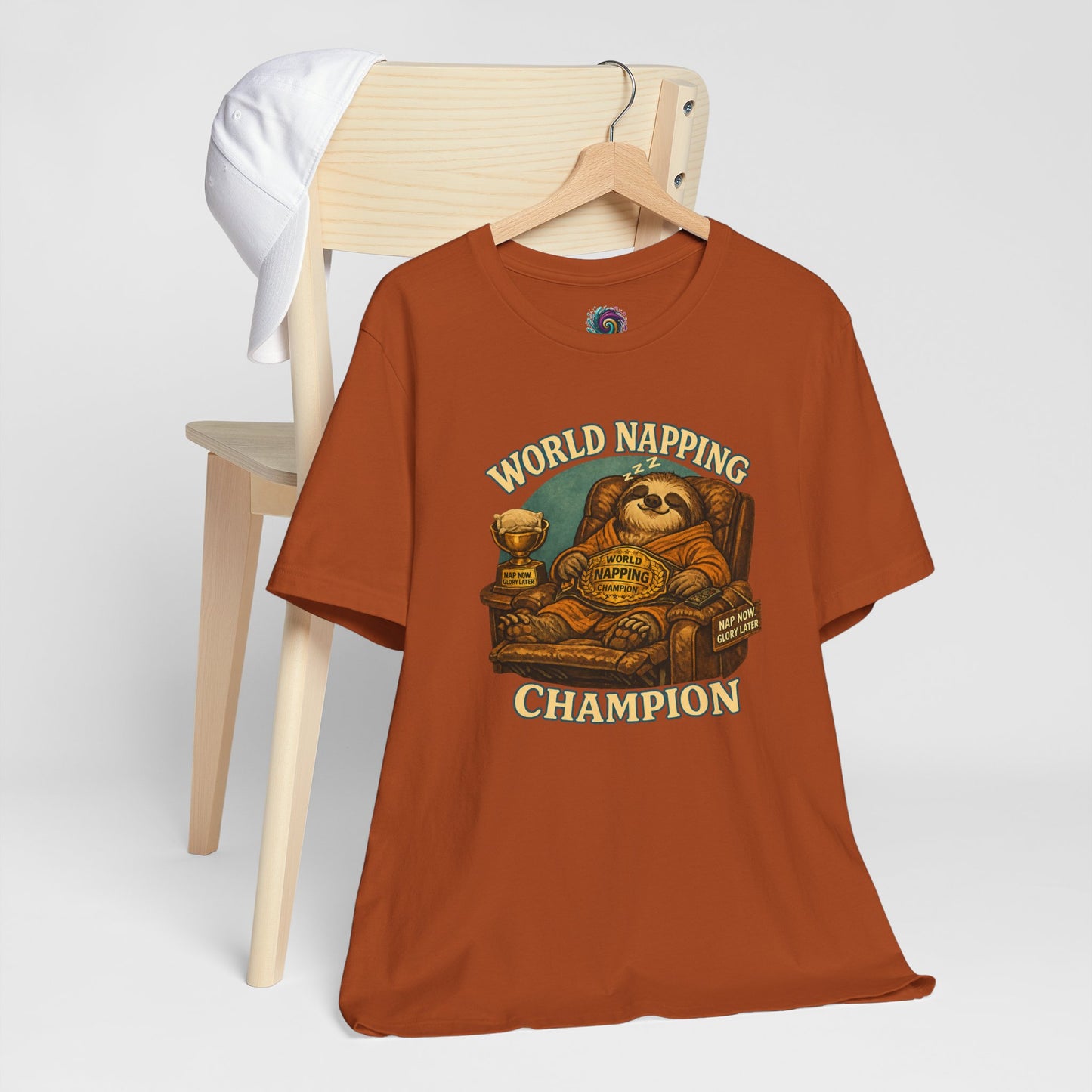World Napping Champion T-Shirt – Funny Sloth Nap Tee