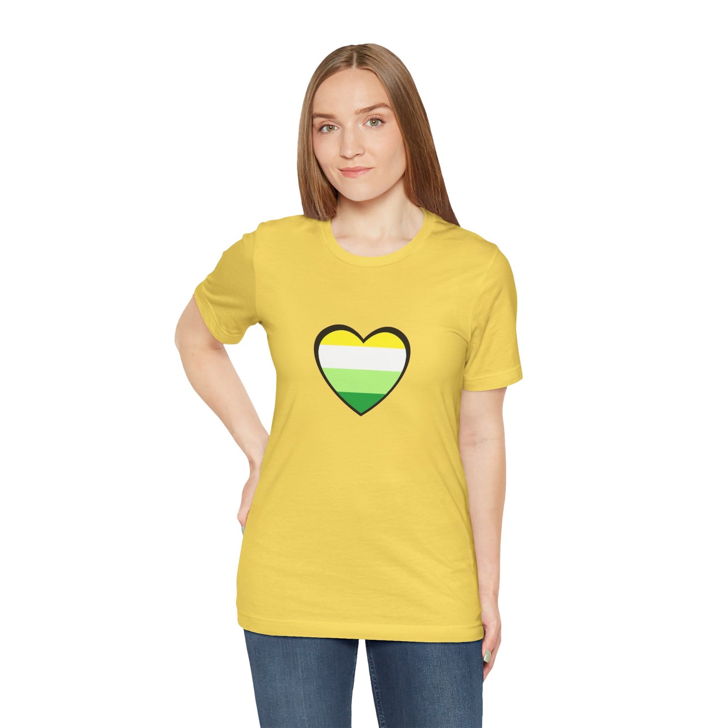 Gender Neutral Pride Flag Heart T-Shirt – Unisex LGBTQ+ Graphic Tee - WhimSpin - https://whimspin.com