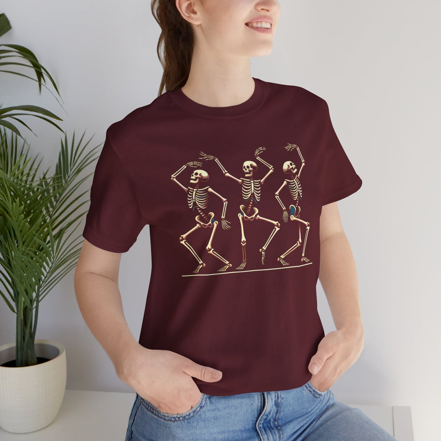 Dancing Skeleton T-Shirt – Funny Halloween Skeleton Shirt for Spooky Season
