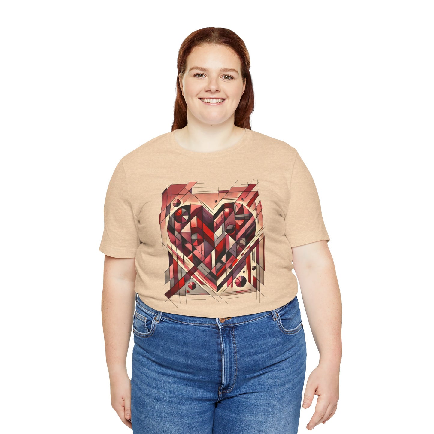 Cubist Heart T-Shirt – Modern Art Valentine's Day Graphic Tee