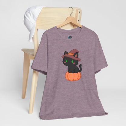 Halloween Cat Shirt – Cute Cat on a Pumpkin Graphic Tee