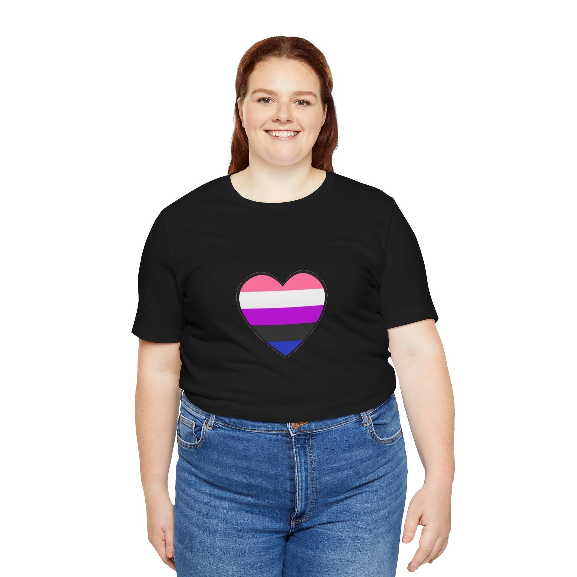 Genderfluid Pride Heart T-Shirt – Bold LGBTQIA+ Flag Tee - WhimSpin - https://whimspin.com