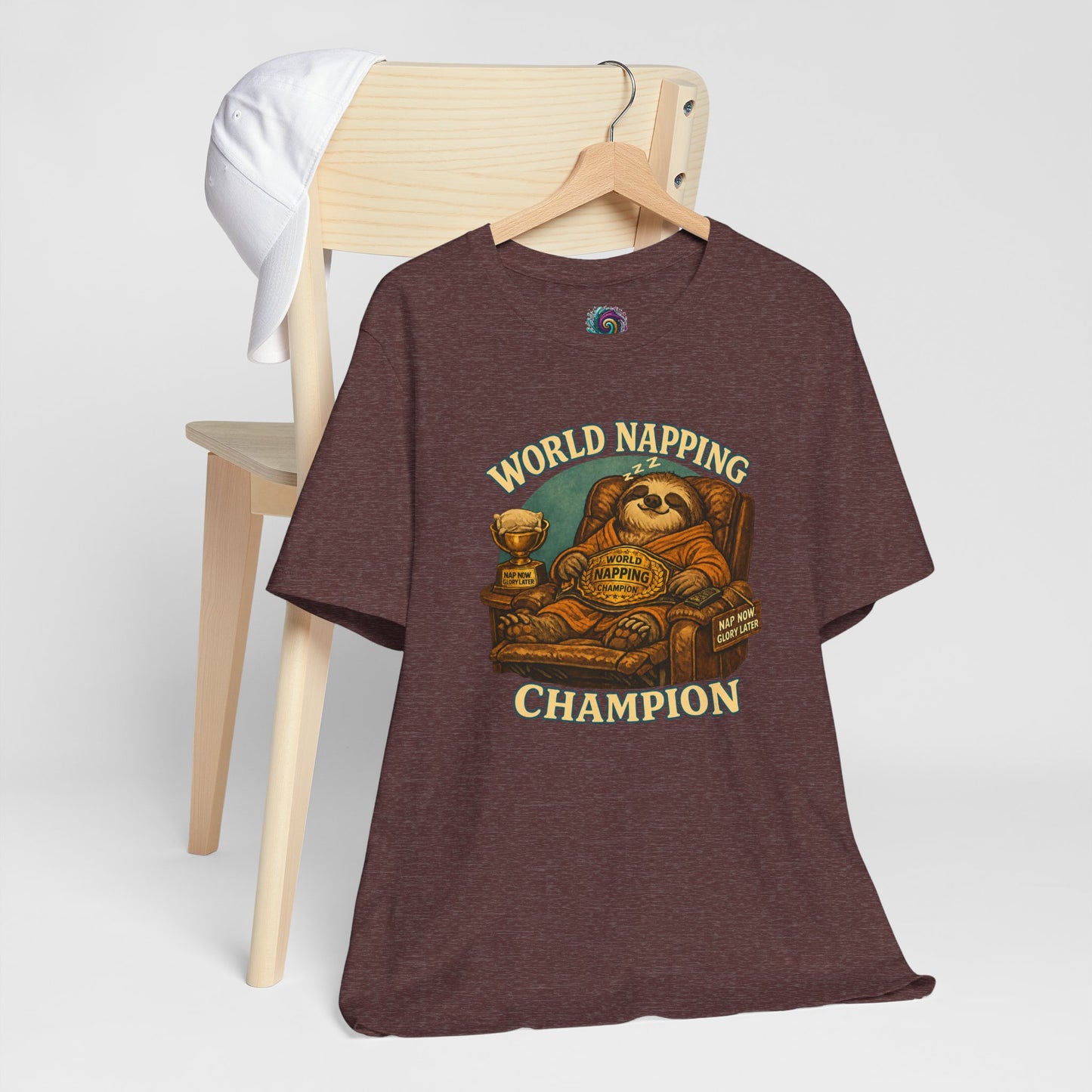 World Napping Champion T-Shirt – Funny Sloth Nap Tee