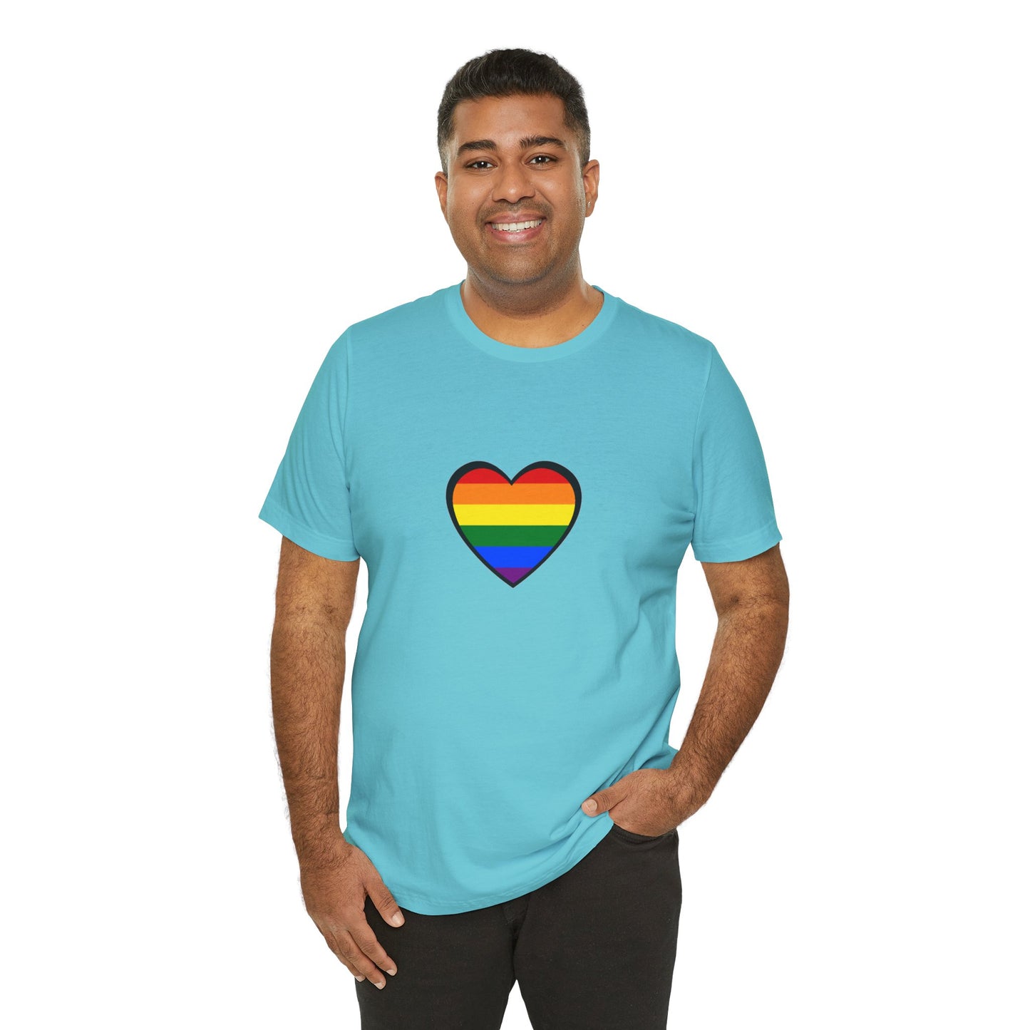 Pride Heart Flag T-Shirt – Rainbow Heart LGBTQ+ Equality Tee