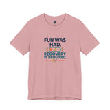 Dusty pink crew-neck T-shirt with 