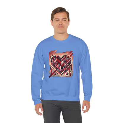 Cubist Heart Sweatshirt – Modern Art Valentine's Day Pullover