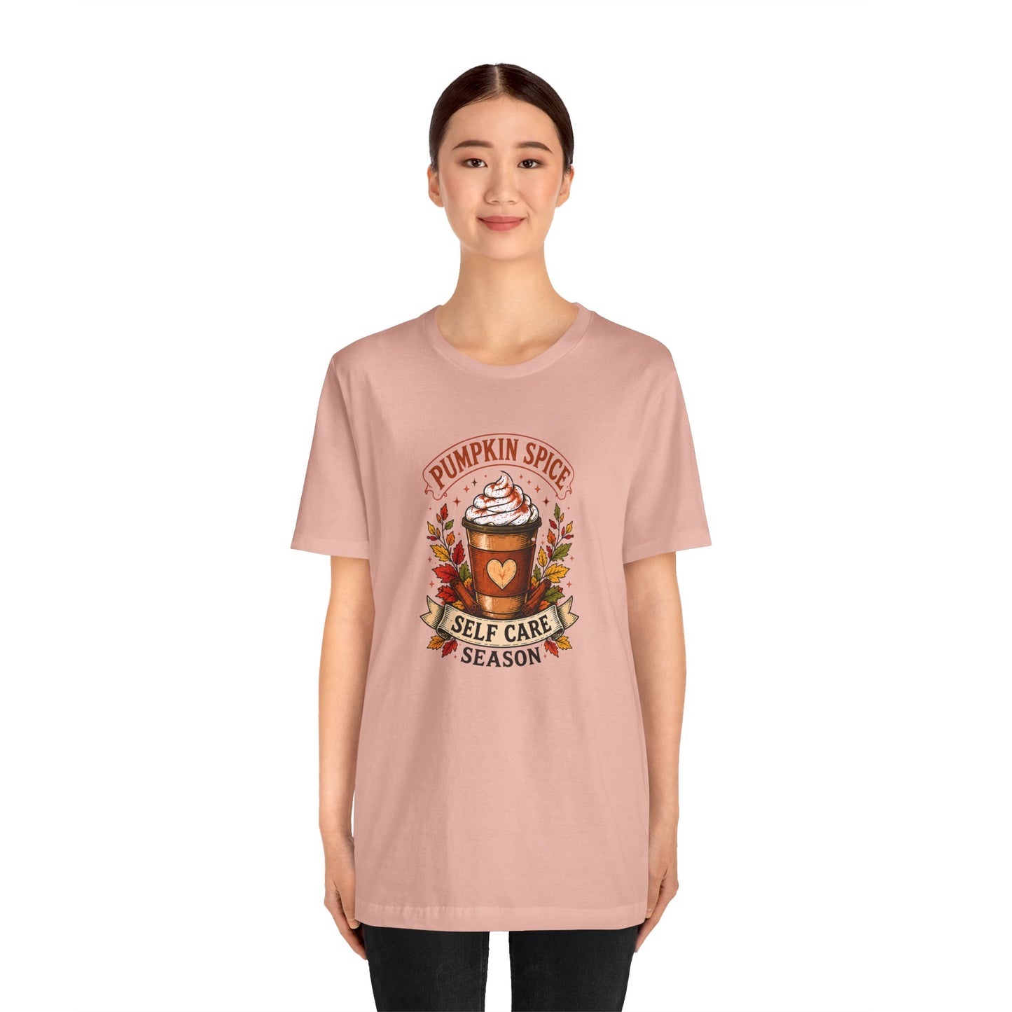 Pumpkin Spice Self Care Season T-Shirt – Funny Fall Coffee Tee