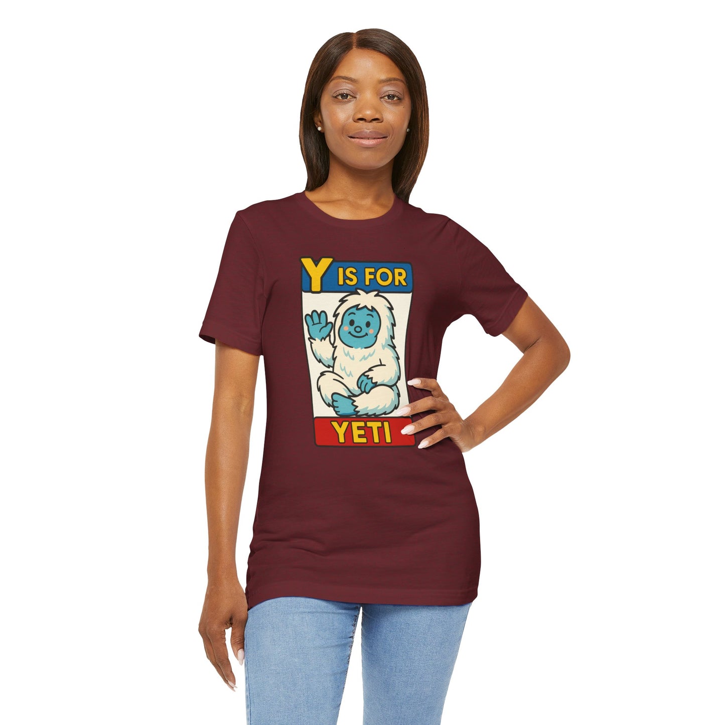 Y Is for Yeti T-Shirt – Cute Winter Monster Tee from the Monster Alphabet Series