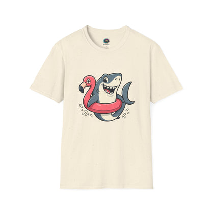 Shark & Flamingo Floatie T-Shirt – Funny Beach & Pool Day Tee