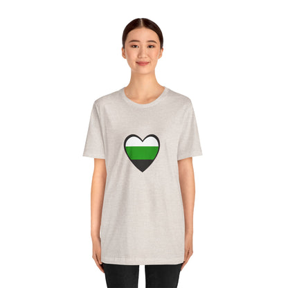 Neutrois Pride Flag Heart T-Shirt – Minimalist Gender Identity Tee