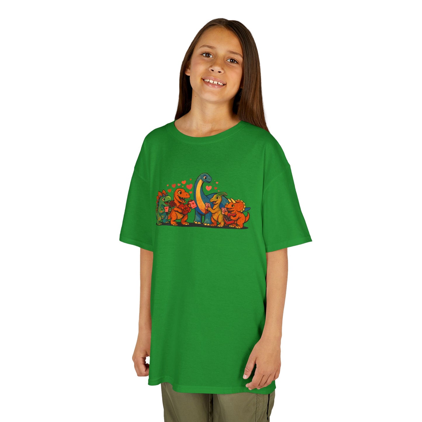 Kids Dinosaur Valentines T-Shirt – Cute Valentine’s Day Dino Tee