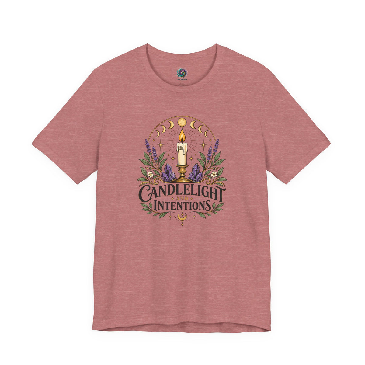 Candlelight and Intentions T-Shirt – Witchy Celestial Tee