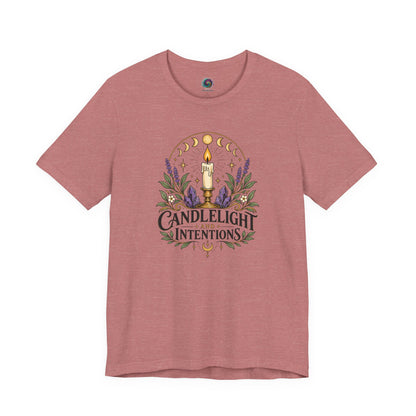 Candlelight and Intentions T-Shirt – Witchy Celestial Tee