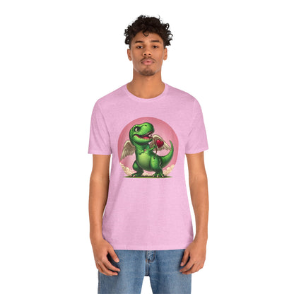 Cupidsaurus Rex T-Shirt – Funny Dinosaur Cupid Valentine’s Day Tee